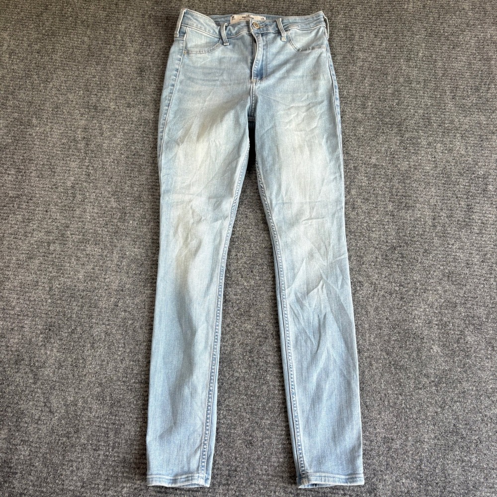 Hollister Curvy High Rise Jean Legging Light Wash Blue W26 L28 Advanced Stretch